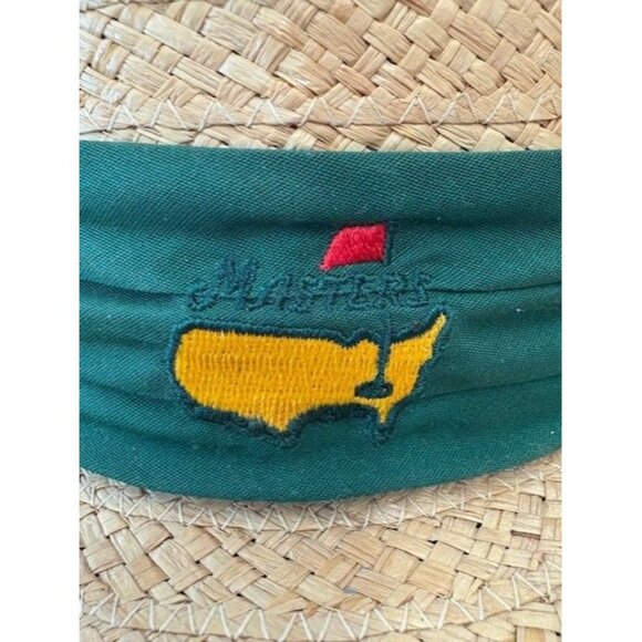 Masters Biltmore S/M Straw Hat With Green Band & Embroidered Logo - Picture 2 of 6